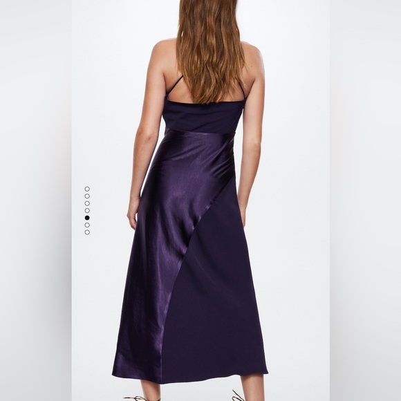 MANGO Satin Panel Dress size 8 - Picture 3 of 4